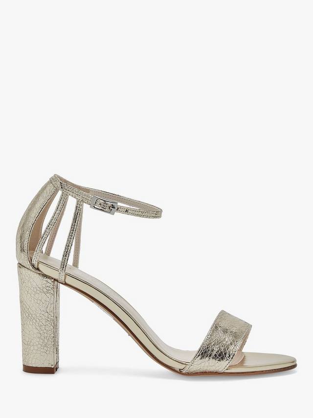 Rainbow Club 'Talia' Crackled Metallic Gold Block Heels