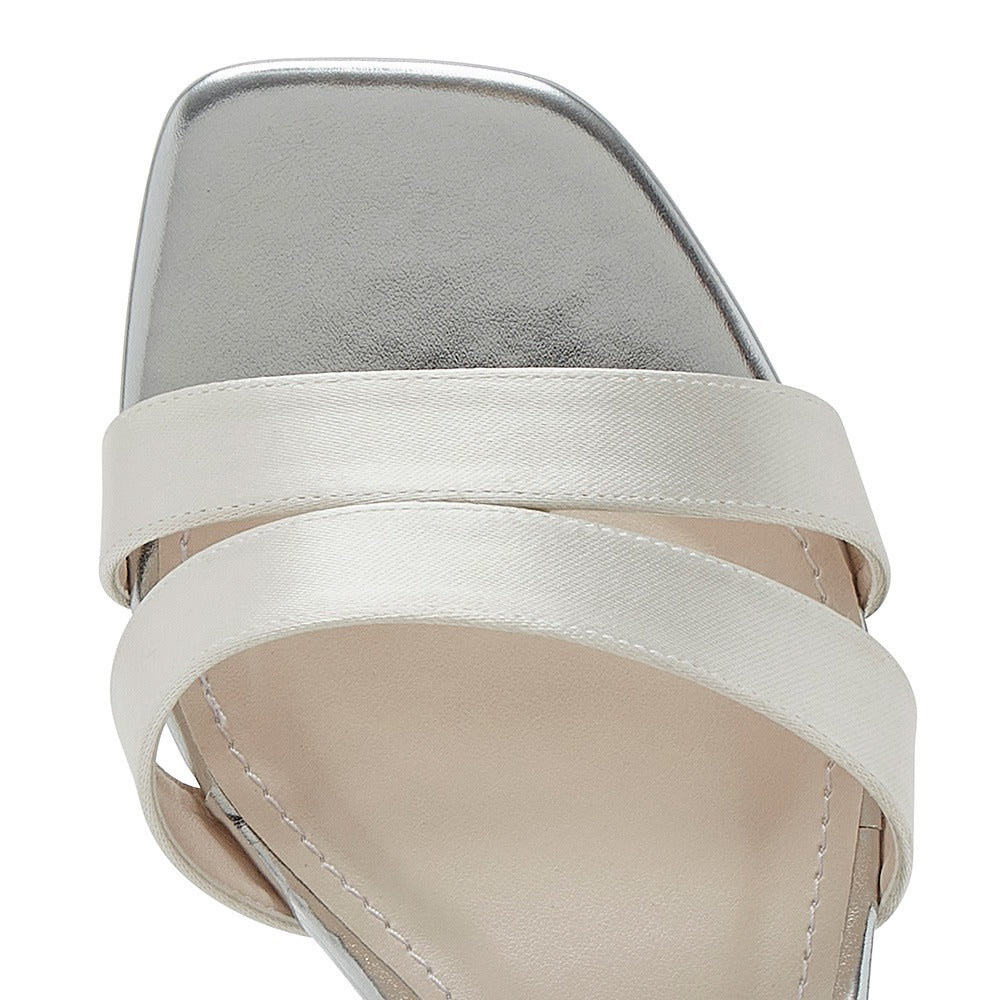 Rainbow Club 'Zara' Ivory Satin Wedding Sandals
